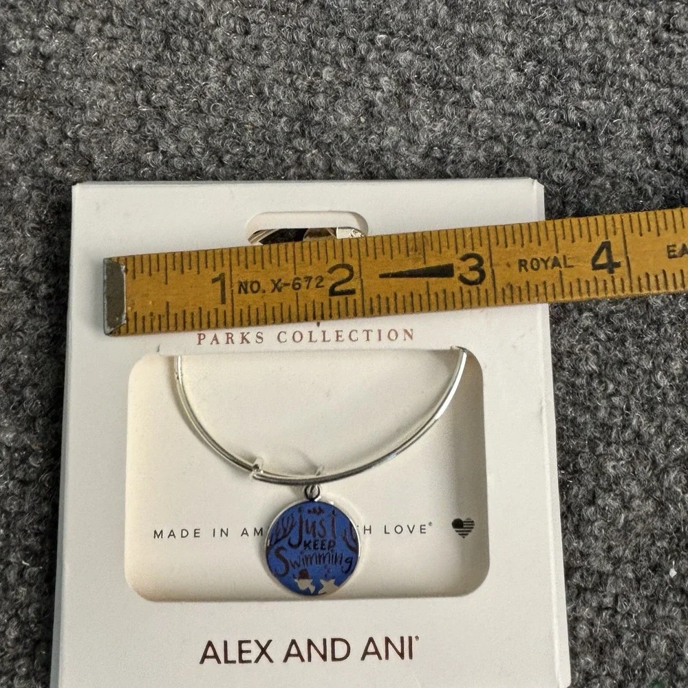 New Disney Alex & Ani Bracelet Nemo Dory Just Keep Swimming Swim HTF